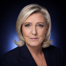 Portrait illustré de Marine Le Pen